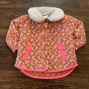 12mo Nicole Miller Sherpa Coat Easy Button-Up Warm Fuzzy Collar